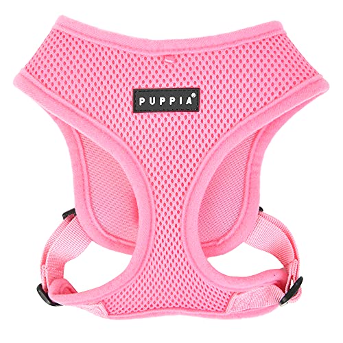 Puppia Hundegeschirr - Soft Geschirr E super weich - für kleine und mittelgroße Hunde Soft Harness E Rose XL von Puppia