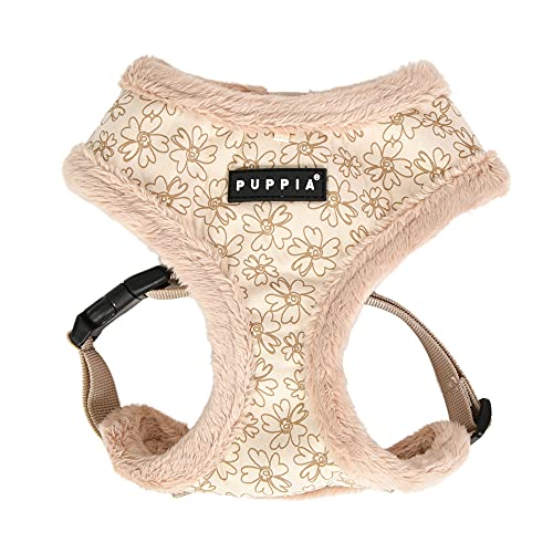 Puppia Hundegeschirr für kleine und mittelgroße Hunde - Hepatica Harness A - verstellbar und komfortabel Beige L von Puppia