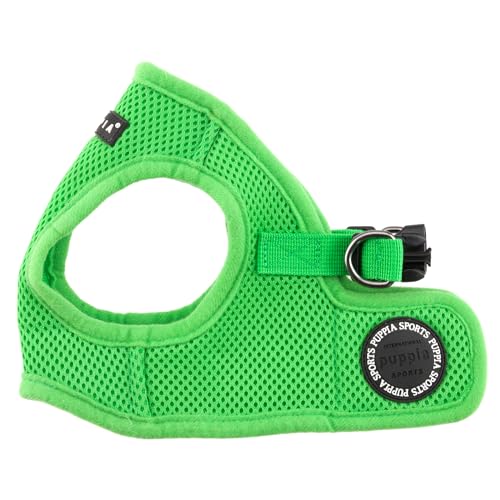 Puppia Hundegeschirr für kleine und mittelgroße Hunde - weiche Weste in vielen Farben - Auch als Welpengeschirr verwendbar -Antizuggeschirr für Hunde, Grün, XL von Puppia