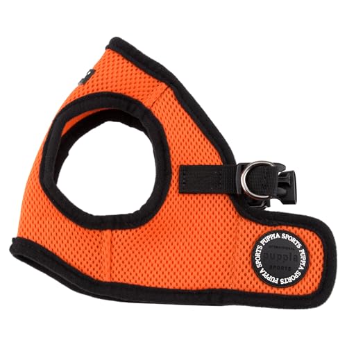 Puppia Hundegeschirr für kleine und mittelgroße Hunde - weiche Weste in vielen Farben - Auch als Welpengeschirr verwendbar -Antizuggeschirr für Hunde, Orange, XL von Puppia