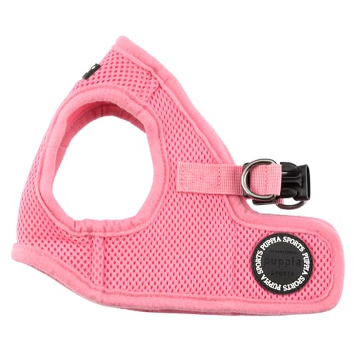 Puppia Hundegeschirr für kleine und mittelgroße Hunde - weiche Weste in vielen Farben - Auch als Welpengeschirr verwendbar -Antizuggeschirr für Hunde, Pink, S von Puppia