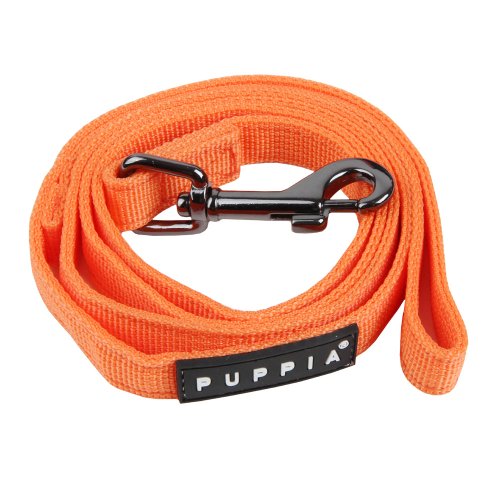 Puppia Hundeleine kleine Hunde - 1,16m, 1,20m & 1,40m - Als Welpenleine geeignet - viele Farben - Hausleine für Hunde, orange von Puppia