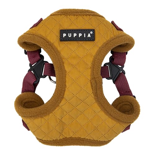 Puppia Irvin Comfort Hundegeschirr, Step-in, warm, Winter, Rautenmuster, Verstellbarer Hals und Brust für kleine und mittelgroße Hunde, Senf, Größe L Puppia Irvin Comfort Hundegeschirr, Step-in, warm, Winter, Rautenmuster, Verstellbarer Hals und Brust für kleine und mittelgroße Hunde, Senf, Größe L von Puppia