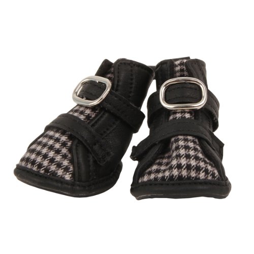 Puppia PAMD-SH068 Houndstooth Schuhe, L, schwarz von Puppia