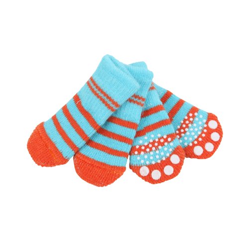 Puppia PAND-SO1176-AQ-M [Socken Für Hunde] Dylan, M, Aqua von Puppia