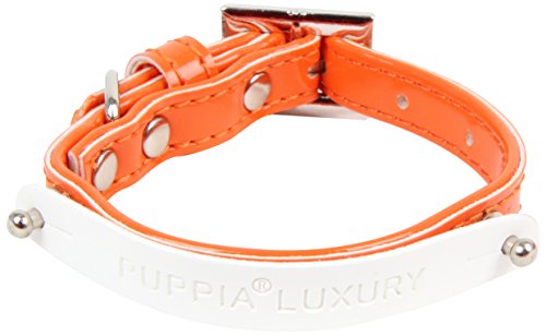 Puppia PAOA-AC1255 Jasmine Halsband, M, orange von Puppia