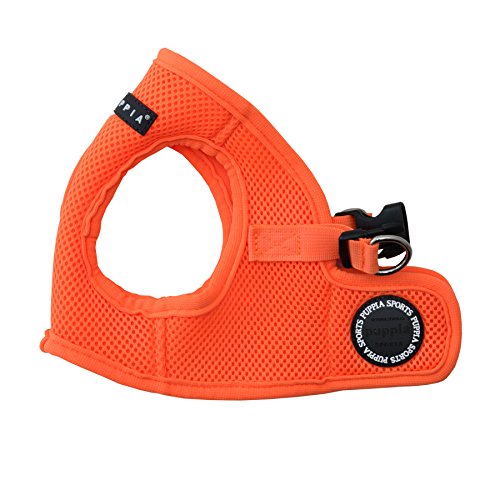 Puppia Hundegeschirr Weste in Neonfarben - Hochwertig und Komfortabel - Auch als Welpengeschirr verwendbar, Orange, L PAPA-AH1325 Weste Neon Soft von Puppia