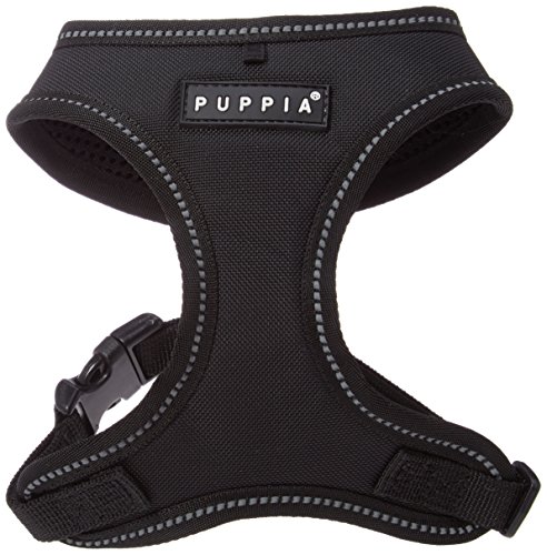 Puppia PLRA-HA9323 Geschirr Trek Harness A, S, schwarz von Puppia