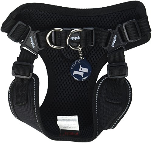 Puppia PLRA-HC9323 Geschirr Trek Harness C, L, schwarz von Puppia