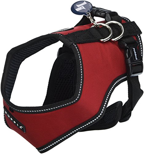 Puppia PLRA-HE9323 Geschirr Trek Snugfit Harness E, M, rot von Puppia