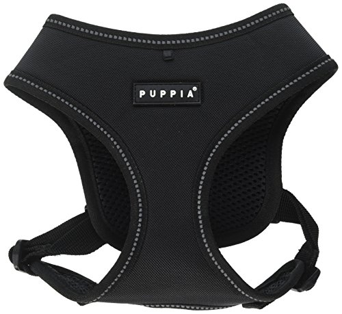 Puppia PLRA-HE9323 Geschirr Trek Snugfit Harness E, M, schwarz von Puppia