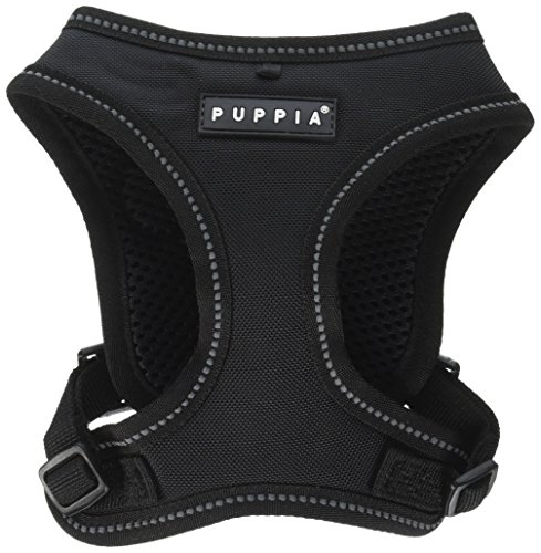 Puppia PLRA-HE9323 Geschirr Trek Snugfit Harness E, S, schwarz von Puppia