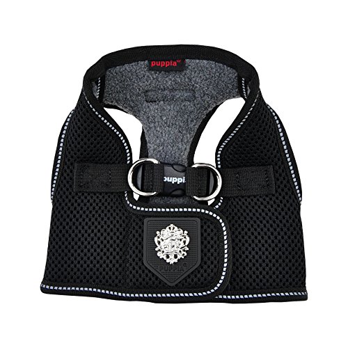 Puppia PLRD-HB9345 Geschirr Thermal Soft Vest Harness, S, schwarz von Puppia