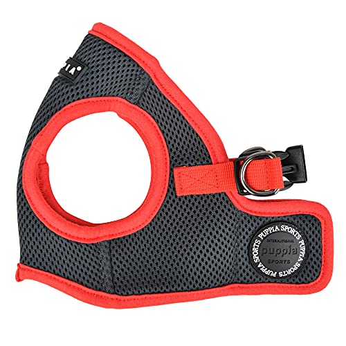 Puppia Soft Harness II - Weiches Westengeschirr für kleine und mittelgroße Hunde - sehr komfortabel und leicht anzuziehen Soft Harness II B Grau M von Puppia