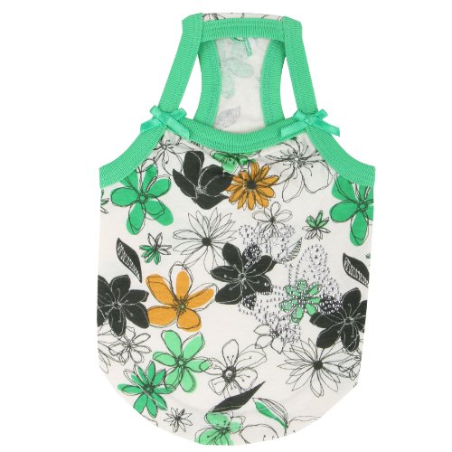 Puppia Soft Spice Tank Top für Hunde, Grün, Größe S von Puppia