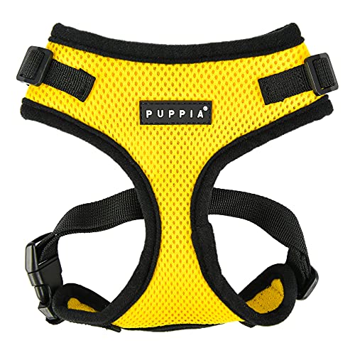 RiteFit Hundegeschirr mit verstellbarem Hals, Gelb, Größe XL von Puppia