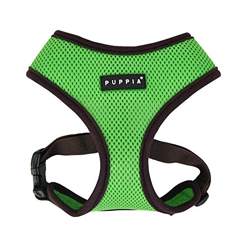 Puppia Soft Harness II - Weiches Hundegeschirr für kleine und mittelgroße Hunde - sehr komfortabel und verstellbar, PUHA1770GRXL, Grün, XL von Puppia