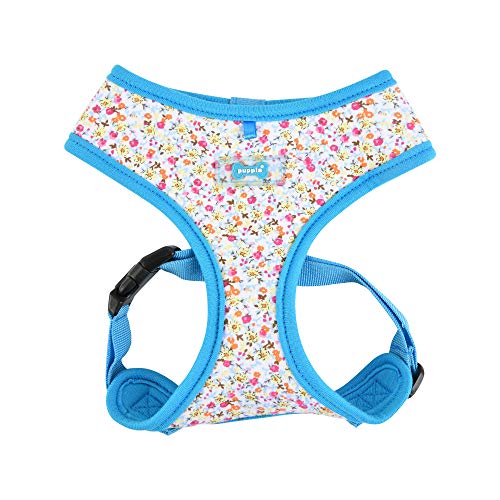 Puppia Wildflower Geschirr A - Himmelblau - XL von Puppia