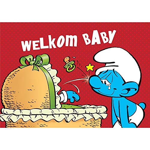 Puppy Postcard The Smurfs, Welkom Baby (15x10cm) von Puppy