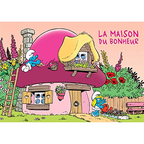 Unbekannt Postcard The Smurfs, La Maison du Bonheur (15x10cm) von Puppy