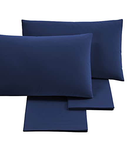 Puraluna Cuore, Bettwäsche-Set für Doppelbett, 160 x 200 cm, einfarbig, hergestellt in Italien von Puraluna