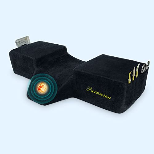 Puransen PRS-3JF7D4 Professionelles Wimpernverlängerungs-Nackenkissen, Memory-Schaum-Lash-Schönheitskissen für EIN Kit, ergonomisches Design, Unterstützung mit Organizer-Taschen, passt auf jedes Bett von Puransen