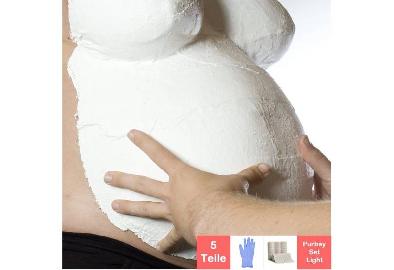 Purbay Handabdruck-Set Purbay Premium Babybauch Gipsabdruck Set LIGHT, Set von Purbay