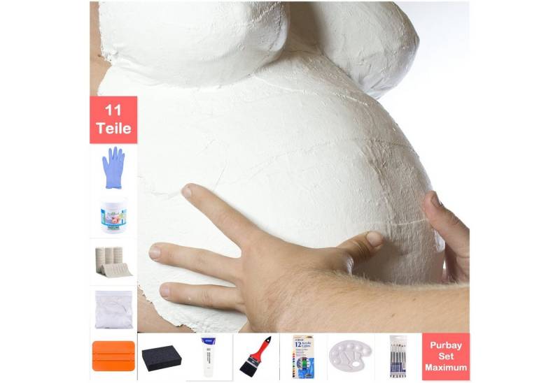 Purbay Handabdruck-Set Purbay Premium Babybauch Gipsabdruck Set MAXIMUM von Purbay