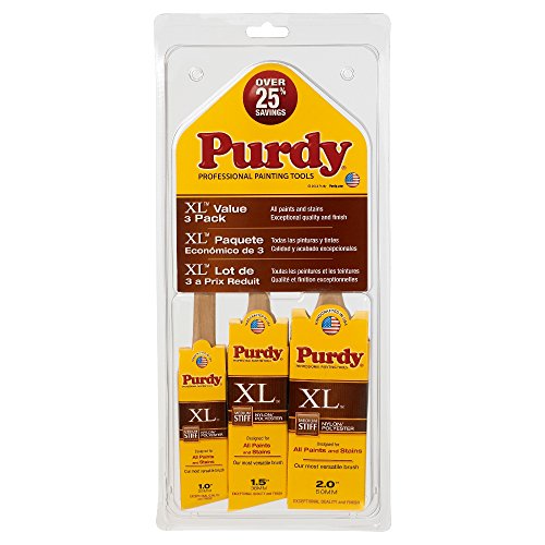Purdy 140853100 3-teiliges Pinselset, 2,5 cm Dale, 2,5 – 3,8 cm XL Glide und 5 cm XL Sprig von Purdy