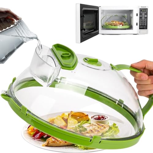 Pure 4Home - Mikrowellenabdeckung mit Wasser | Mikrowellenabdeckung | Mikrowellenabdeckung | Mikrowellenabdeckung 27 cm | Mikrowellenabdeckung mit Wasser | BPA-freie Mikrowellenabdeckung von Pure 4Home