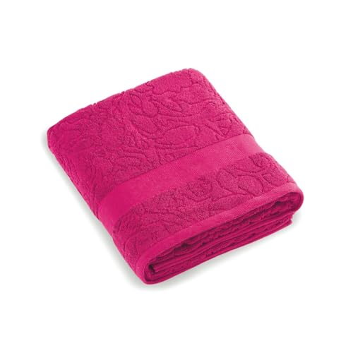 Pure Cotton - Maxi-Badetuch - Gekämmter Baumwollstoff - Weicher Griff - Oeko-TEX Standard 100 - Maschinenwaschbar bis 40°C - Maße 100 x 150 cm - Fuchsia von Pure Cotton