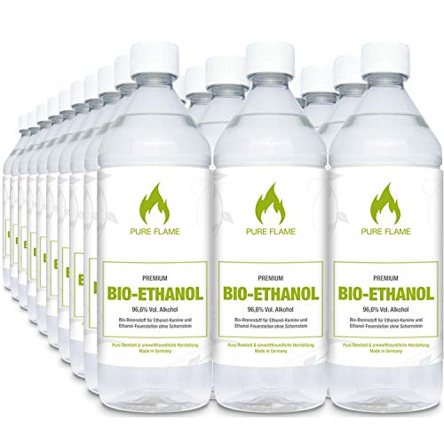 Bioethanol 96,6% 30 x 1L Flaschen zum handlichen Gebrauch - Reinheit, Qualität, Sicherheit & nachhaltige Herstellung - Made in Germany Bioethanol 96,6% 30 x 1L Flaschen zum handlichen Gebrauch - Reinheit, Qualität, Sicherheit & nachhaltige Herstellung - Made in Germany von Pure Flame Premium Bioethanol
