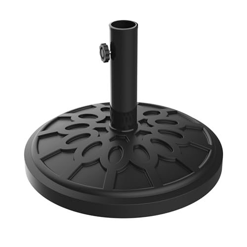 Pure Garden Schirmständer – robuster 8,6 kg gewichteter Outdoor-Ständer für Terrassentisch, neigbar und leicht, freistehende Regenschirme von Pure Garden (schwarz) von Pure Garden