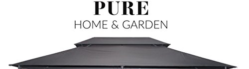 Pure Home & Garden Ersatzdach für Pavillon Elisa Anthrazit, ca. 300 x 600 cm, wasserabweisend mit UV-Schutz 40 Plus von Pure Home & Garden