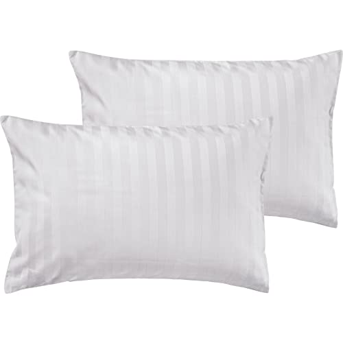 Pure Label 2er Set Mako Satin Damast Streifen Kissenbezüge 40x60 cm aus 100% Baumwolle in weiß| Traumhaft weiche Deko Kissen passend zu unseren Bettwäsche Sets Pure Label 2er Set Mako Satin Damast Streifen Kissenbezüge 40x60 cm aus 100% Baumwolle in weiß| Traumhaft weiche Deko Kissen passend zu unseren Bettwäsche Sets von Pure Label