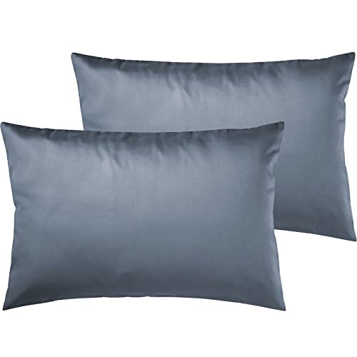 Pure Label 2er Set Mako Satin Kissenbezüge 40x60 cm aus 100% Baumwolle dunkelblau - Traumhaft weiche Deko Kissen passend zu unseren Bettwäsche Sets Pure Label 2er Set Mako Satin Kissenbezüge 40x60 cm aus 100% Baumwolle dunkelblau - Traumhaft weiche Deko Kissen passend zu unseren Bettwäsche Sets von Pure Label
