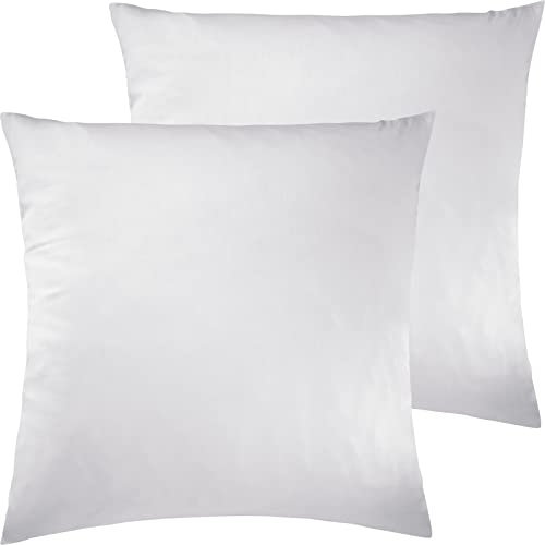 Pure Label 2er Set Mako Satin Kissenbezüge 50x50 cm aus 100% Baumwolle in weiß - Traumhaft weiche Deko Kissen passend zu unseren Bettwäsche Sets von Pure Label