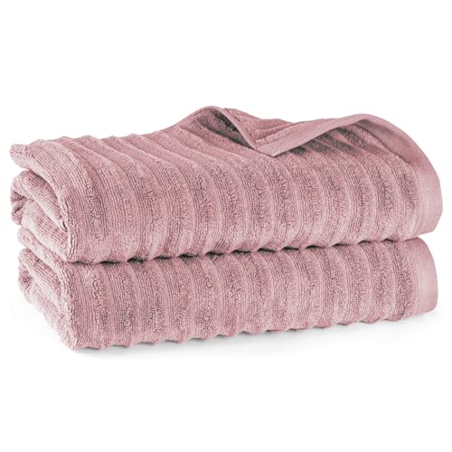 Pure Label Badetuch - 2er-Pack 70x140cm aus 100% Baumwolle - saugstark, schnelltrockend & weich - Duschtücher mit Anhängeschlaufe - Oeko-TEX Zertifiziert - Mauve Pure Label Badetuch - 2er-Pack 70x140cm aus 100% Baumwolle - saugstark, schnelltrockend & weich - Duschtücher mit Anhängeschlaufe - Oeko-TEX Zertifiziert - Mauve von Pure Label