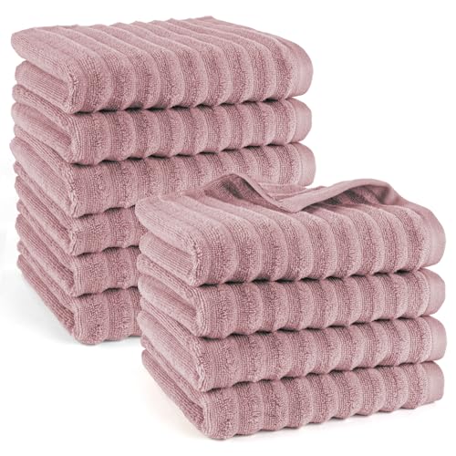 Pure Label Handtuch - 10er-Pack 50x100cm aus 100% Baumwolle - saugstark, schnelltrockend & weich - Handtücher mit Anhängeschlaufe - Oeko-TEX Zertifiziert - Mauve Pure Label Handtuch - 10er-Pack 50x100cm aus 100% Baumwolle - saugstark, schnelltrockend & weich - Handtücher mit Anhängeschlaufe - Oeko-TEX Zertifiziert - Mauve von Pure Label