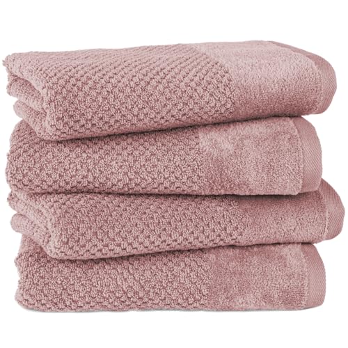 Pure Label Handtuch - 4er-Pack 50x100cm aus 100% Baumwolle - saugstark, schnelltrockend & weich - Handtücher mit Anhängeschlaufe - Oeko-TEX Zertifiziert - Mauve Pure Label Handtuch - 4er-Pack 50x100cm aus 100% Baumwolle - saugstark, schnelltrockend & weich - Handtücher mit Anhängeschlaufe - Oeko-TEX Zertifiziert - Mauve von Pure Label