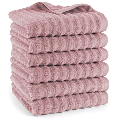 Pure Label Handtuch - 6er-Pack 50x100cm aus 100% Baumwolle - saugstark, schnelltrockend & weich - Handtücher mit Anhängeschlaufe - Oeko-TEX Zertifiziert - Mauve Pure Label Handtuch - 6er-Pack 50x100cm aus 100% Baumwolle - saugstark, schnelltrockend & weich - Handtücher mit Anhängeschlaufe - Oeko-TEX Zertifiziert - Mauve von Pure Label