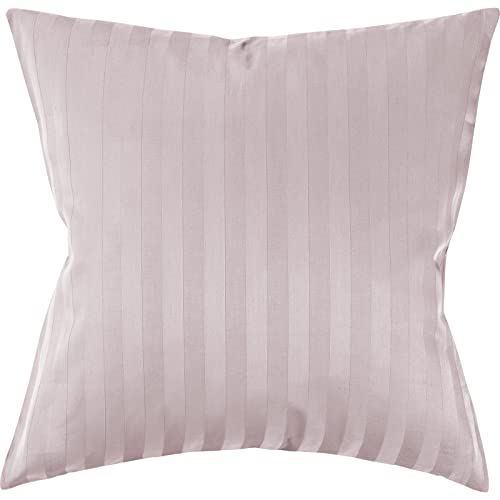 Pure Label Mako Satin Damast Streifen Kissenbezug 50x50 cm aus 100% Baumwolle in rosa - Traumhaft weiches Deko Kissen passend zu unseren Bettwäsche Sets von Pure Label