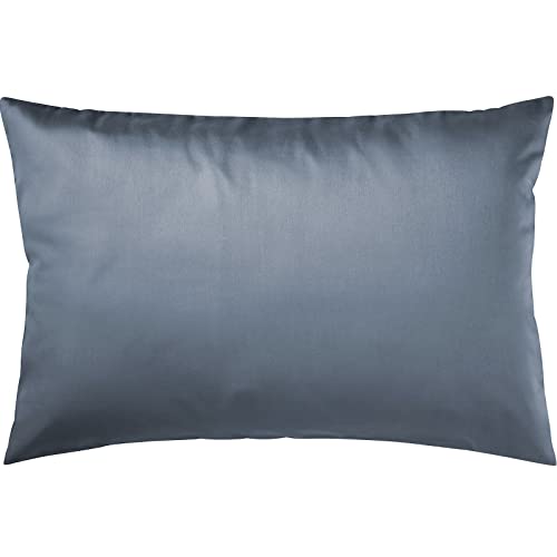 Pure Label Mako Satin Kissenbezug 40x60 cm aus 100% Baumwolle dunkelblau - Traumhaft weiches Deko Kissen passend zu unseren Bettwäsche Sets von Pure Label