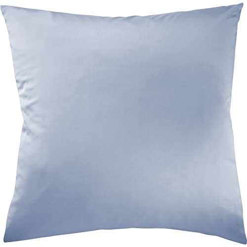Pure Label Mako Satin Kissenbezug 50x50 cm aus 100% Baumwolle in hellblau - Traumhaft weiches Deko Kissen passend zu unseren Bettwäsche Sets von Pure Label