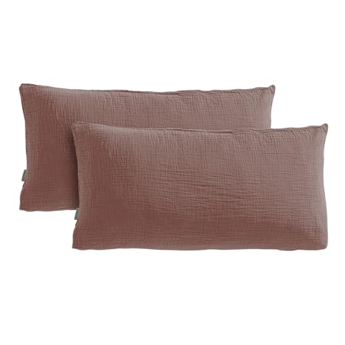 Pure Label Musselin Kissenbezug 40x80 2er Set aus 100% Baumwolle - Traumhaft weiche, kuschelige Musselin Kissenbezug-Set in braun Pure Label Musselin Kissenbezug 40x80 2er Set aus 100% Baumwolle - Traumhaft weiche, kuschelige Musselin Kissenbezug-Set in braun von Pure Label