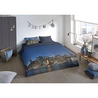 PURE luxury collection Wendebettwäsche "NY City", Mikrofaser, 135x200, Pflegeleicht, Reißverschluss, Wendeoptik New York von Pure Luxury Collection