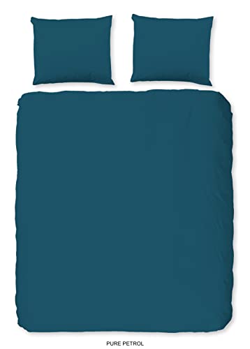 0600 Petrol Microfibre Duvet Cover 140 x 220 cm von Pure Luxury