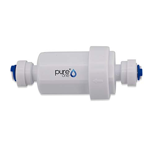 Pure One EF048-A Quick-Fitting Netzvorfilter 100 µm - 1/4 auf 1/4 Zoll Schlauch. Zubehör für Umkehr-Osmose von pure one