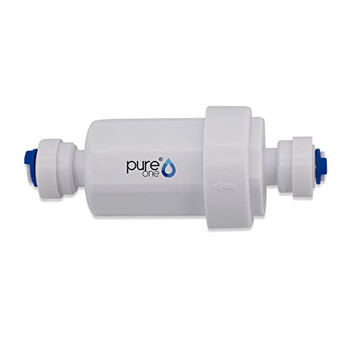 Pure One EF048-A Quick-Fitting Netzvorfilter 100 µm - 1/4 auf 1/4 Zoll Schlauch. Zubehör für Umkehr-Osmose von Pure One