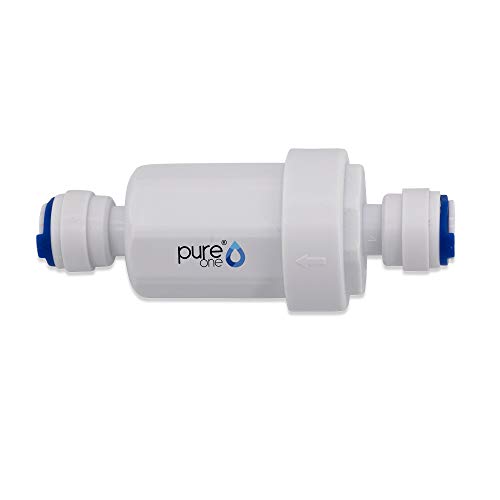 Pure One EF048-B Quick-Fitting Netzvorfilter 100 µm - 3/8 auf 3/8 Zoll Schlauch. Zubehör für Umkehr-Osmose von Pure One